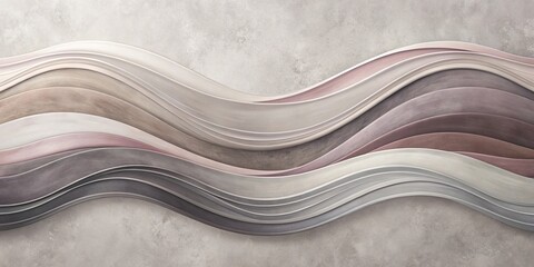 Wall Mural - Abstract Wavy Texture Background with Neutral Tones and Subtle Curves