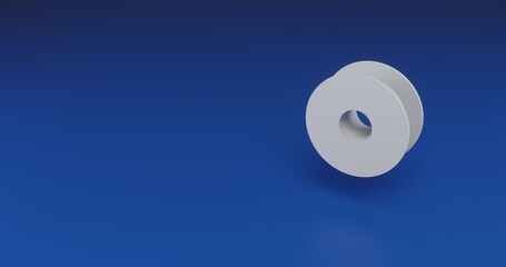 Poster - Isolated realistic white 3D printing filament symbol with shadow. Located on the right side of the scene. 3d illustration on transparent background