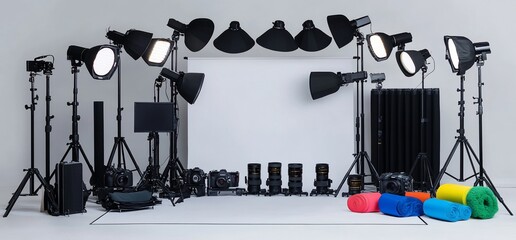 Poster - A photography studio setup with equipment for professional shoots.
