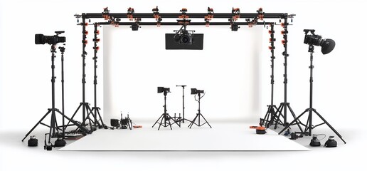 Poster - Photography studio setup with lighting and camera equipment.