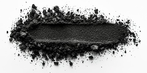 Poster - Black powder spread evenly across a white surface, creating a striking contrast in texture and color
