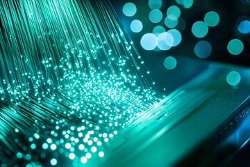 Poster - Fiber optic cables laid along a highway, showcasing smart infrastructure development