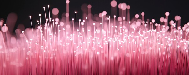 Poster - A 3D rendering of global data networks linked by fiber optic systems