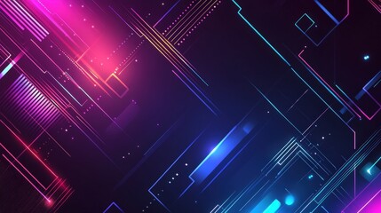 Poster - A digital background featuring sharp lines and angular shapes, creating a sense of structure and organization.