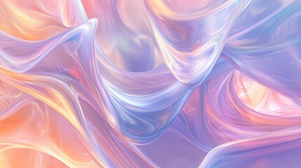Aufkleber - a light digital background with swirling abstract lines in pastel colors, creating a soft and clean 