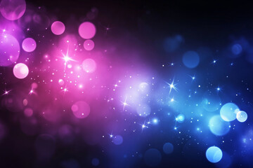 abstract glowing starfield, vibrant purple and blue cosmic dots scattered across a black expanse, ce