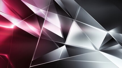 Aufkleber - a sleek digital background with mirrored geometric patterns and light reflections.