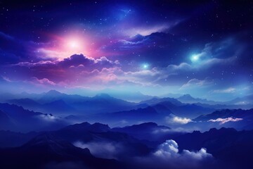 Wall Mural - galaxy background landscape outdoors nature.
