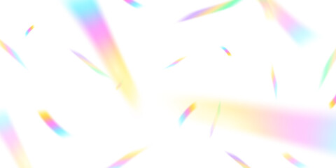 Wall Mural - light effect and zigzag ribbon falling from above on a beam of light, tinsel vector