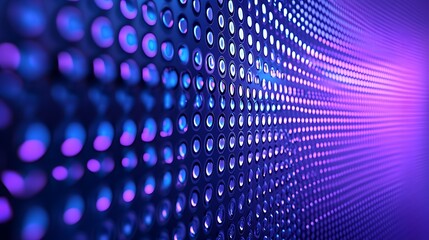 Poster - Abstract background with vibrant purple and blue circular lights creating a mesmerizing pattern and depth effect