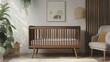 © Hungarian - Wooden Crib in a Modern Nursery with Natural Elements