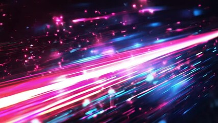 Wall Mural - abstract digital landscape with pink and blue glowing lines