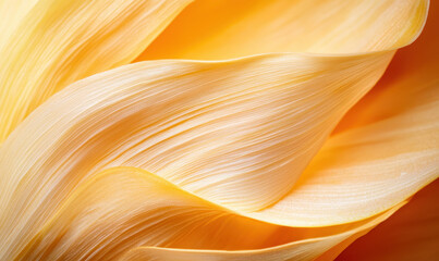Poster - Delicate Yellow Petal Close-up Capturing the Elegant Flow of Nature's Grace and Serenity