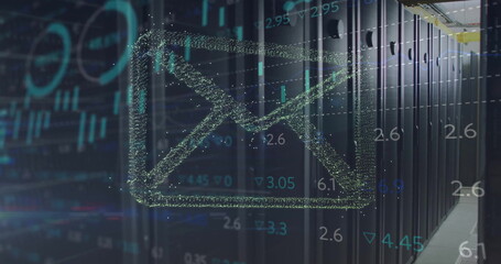Poster - Image of digital data processing over computer servers