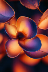 Poster - a bunch of orange flowers on a black background