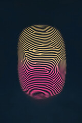 Aufkleber - a fingerprint with a pink fingerprint on it