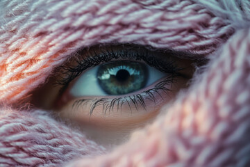 Poster - a close up of a person ' s eye