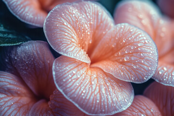 Poster - a close up of a flower with water droplets