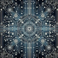 Poster - An electronic circuit inspired design with interconnected geomet