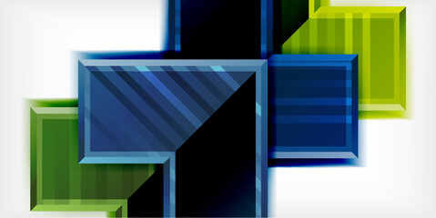 Poster - Arrow symbols created with 3d effects and line texture geometric abstract background