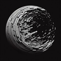 Poster - circular fragmentation a circle broken into segments with slight