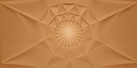 Wall Mural - Geometric ceiling design in warm tones.