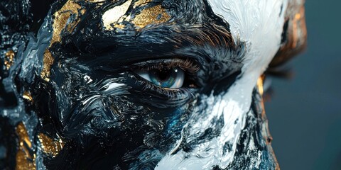 Poster - Person with blue eyes and white hair