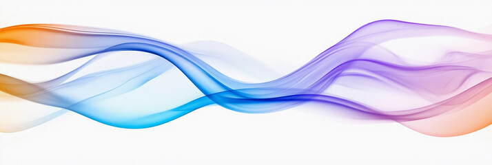 Poster - Colorful wave patterns create fluid motion in design