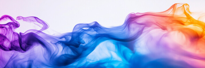 Poster - Colorful swirling smoke creates a mesmerizing abstract pattern