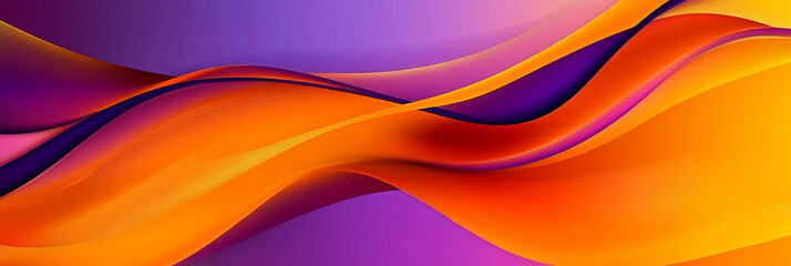 Poster - Colorful abstract waves flowing across the canvas
