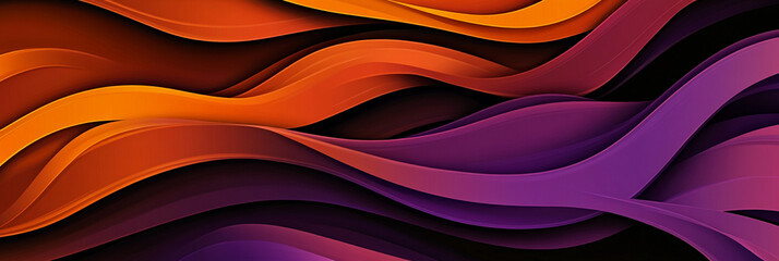 Poster - Vibrant waves of color in abstract design