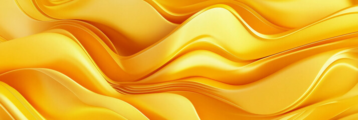 Poster - Waves of golden color creating a smooth, flowing texture