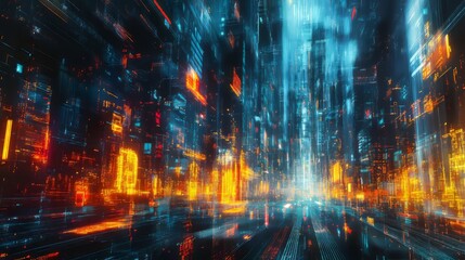 Poster - abstract futuristic technology background featuring a 2d illustration of an electronic circuit desig