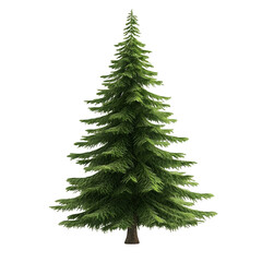 Aufkleber - highly realistic 3d rendering of a vibrant pine tree, ideal for nature-inspired projects, with a tra
