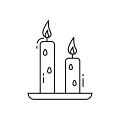 Wall Mural - Candles vector icon