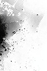 Poster - Abstract black and white texture with halftone dots, creating a dynamic contrast and modern artistic feel.
