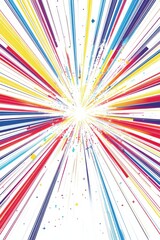 Poster - A vibrant explosion of colors radiates from the center, creating a dynamic and energetic burst of creativity.
