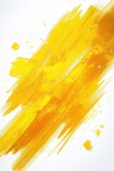 Poster - Vibrant yellow paint stroke on a clean background, evoking a sense of energy and creativity.