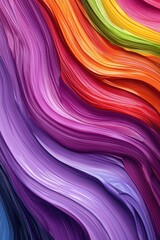 Poster - Vibrant swirl of colorful paint textures in a mesmerizing abstract pattern.