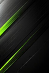 Poster - Abstract black and green line art featuring dynamic diagonal strokes and a sleek modern aesthetic.