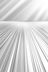 Poster - Abstract metallic lines converging towards a bright, illuminated background, creating a sense of depth and movement.