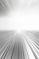 Poster - A serene, abstract perspective of metallic lines converging towards a bright horizon, creating a sense of depth and tranquility.