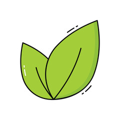 Sticker - Leaf vector icon