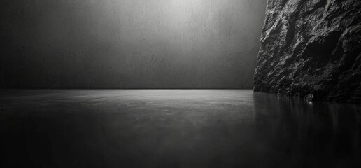 Fototapete - white and gray wall and studio room background , isolated on white background,  , copy space, copy space for text,
