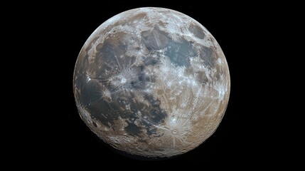 Wall Mural - Close-up of moon on black background