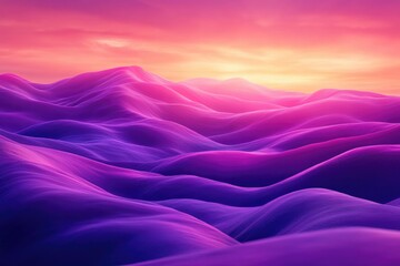 Wall Mural - Purple Mountain Range at Sunset