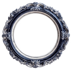 Aufkleber - Oval baroque frame with transparent background isolating ornate edges, perfect for adding a touch of vintage elegance to designs
