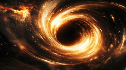 Wall Mural - galaxy with black hole