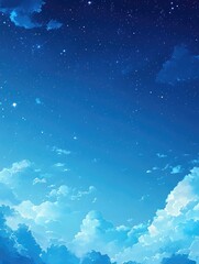 Wall Mural - cloudy night sky