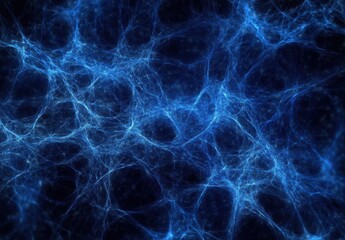 Poster - Abstract Blue Network Background with Intricate Patterns of Light and Texture Ideal for Technology, Science, and Digital Art Projects